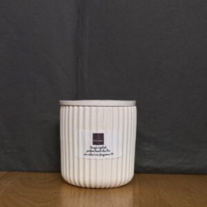 pot jesmonite contenant lisse couleur marbrage vue face